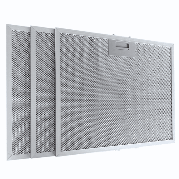 Range Hood Grease Filter - Three Pack Compatible With GE Model Numbers JV635H1WW, JV635H1CC, JV635H1BB, JV536H2SS