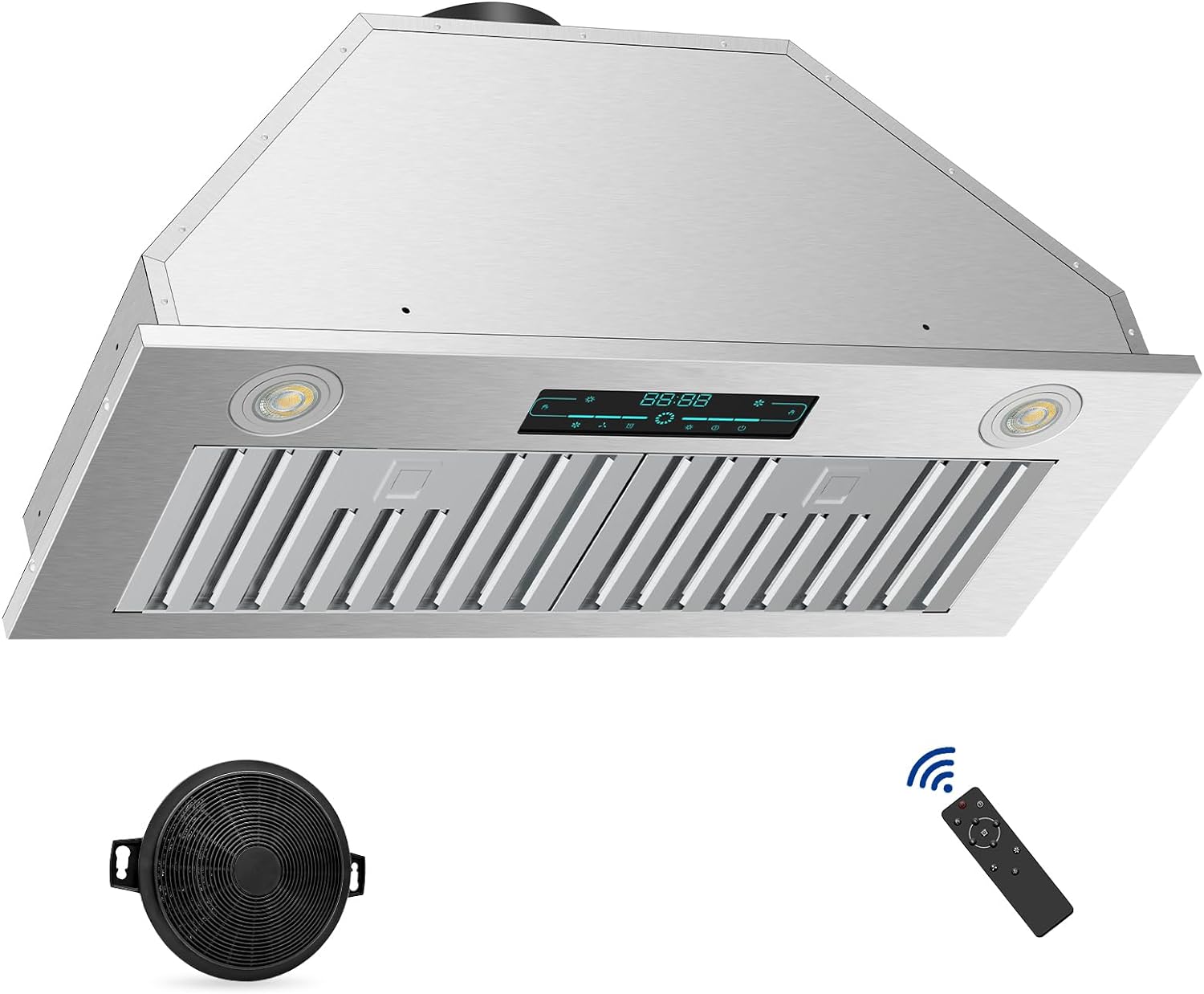 Range Hood Insert 30 inch, Ducted/Ductless 900 CFM Range Hood Insert