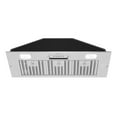 thumbnail image 1 of Range Hood, Ultra Quiet Stainless Steel Ducted Insert/Built-in Kitchen Vent Hood with Powerful Suction, LED Lights and Dishwasher Safe Filters, 3-Speed 600 CFM (36in Cold), 1 of 12