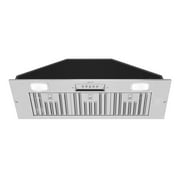 Range Hood, Ultra Quiet Stainless Steel Ducted Insert/Built-in Kitchen Vent Hood with Powerful Suction, LED Lights and Dishwasher Safe Filters, 3-Speed 600 CFM 36in Cold