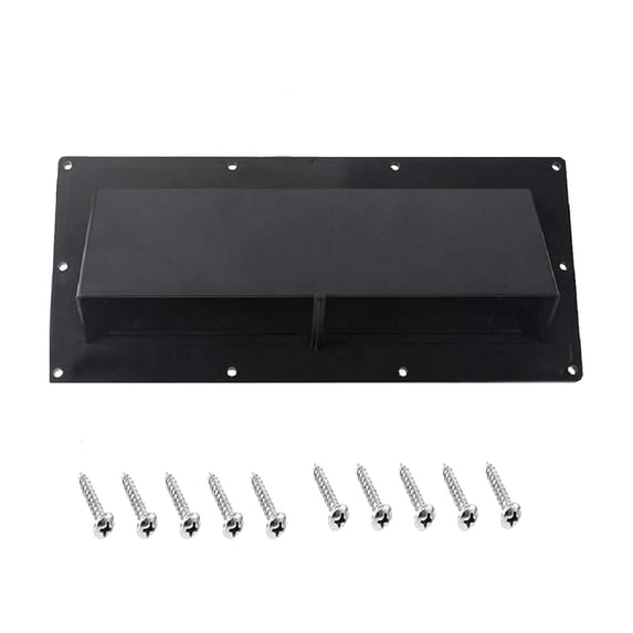 Range Hood Vent Cover with 10 Screws Assembly, Replacement, Durable, Spare Parts, RV Range Hood Exhaust Vent Cover for Trailer Camper black
