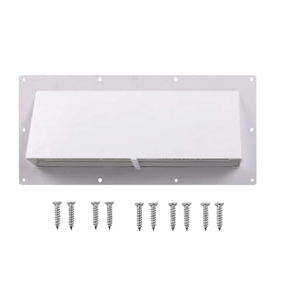 Range Hood Vent Cover with 10 Screws Assembly, Replacement, Durable, Spare Parts, RV Range Hood Exhaust Vent Cover for Trailer Camper white