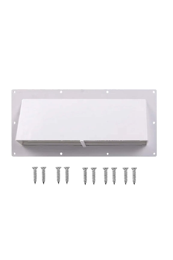 Range Hood Vent Cover with 10 Screws Direct Replaces Spare Parts Exterior Durable RV Accessories RV Exhaust Vent Cover for Trailer white