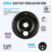 Range Kleen P119 Style B Small Heavy Duty Black Porcelain Drip Bowl