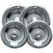 Range Kleen 12564XH Style A Chrome Plated Electric Range Drip Bowls - 4 Pack - 2 Small and 2 Large
