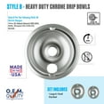 thumbnail interactive-video image 1 of Range Kleen 139402XCD5 Style B 2-Pack Heavy Duty Chrome Drip Bowls, 1 of 17