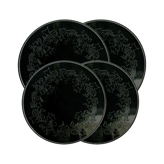 Range Kleen 5056 Ivy Embossed Black 4 Pack Licensed Round Metal Burner Cover Set by Joanne Fink