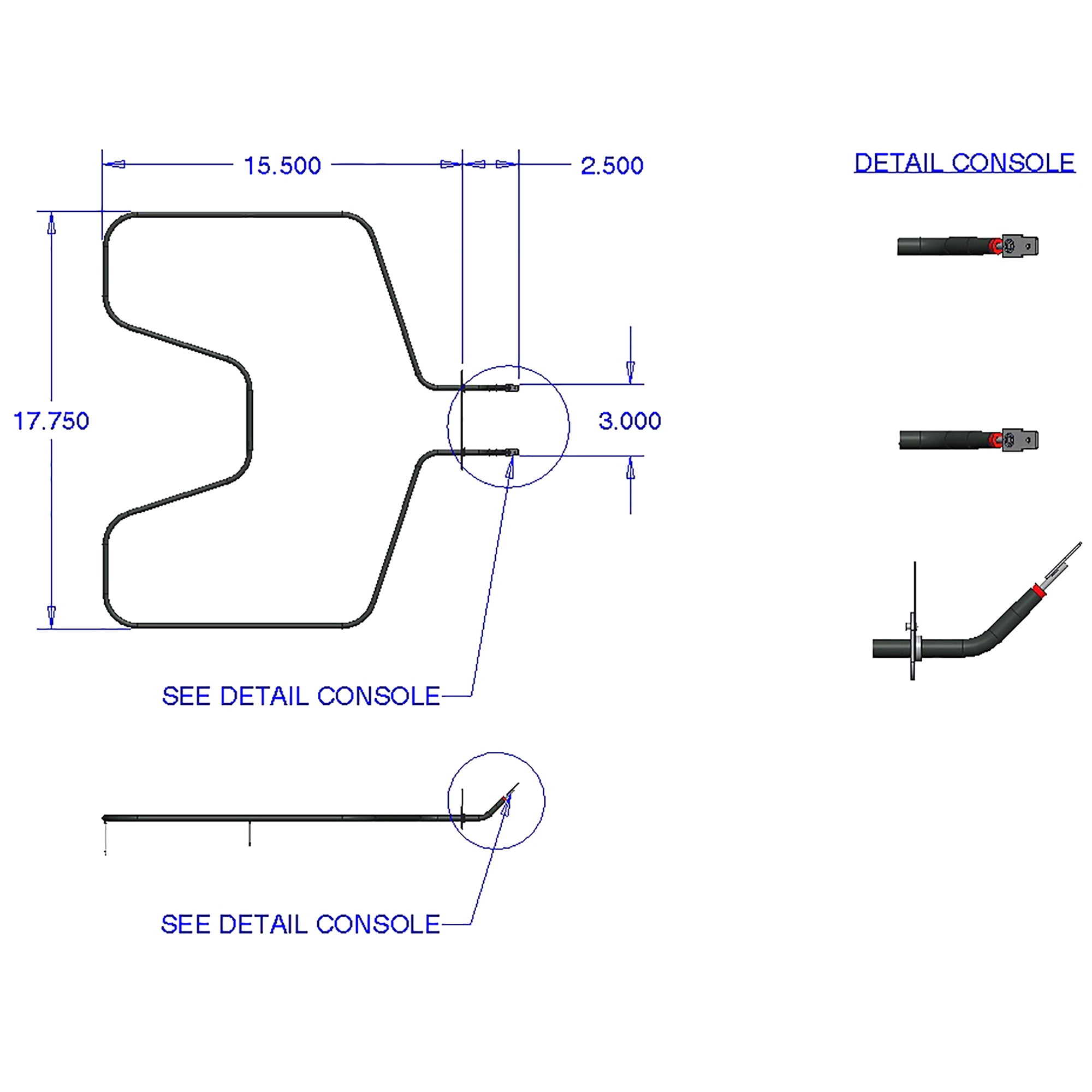 Range Kleen 7531 Replacement Bake Element, Fits GE, RCA, Kenmore, Hotpoint