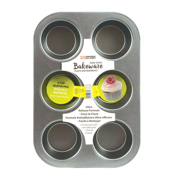 Range Kleen B13M6 - 6 Cup Non-Stick Muffin Pan, Carbon Steel, Dishwasher Safe