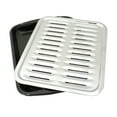 thumbnail image 1 of Range Kleen BP100 Heavy Duty Chrome Grill Pan & Black Porcelain Base Full Sized Broiler Pan, 1 of 6