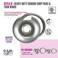 thumbnail image 1 of Range Kleen 1056R68GE4X Style D Chrome Drip Pans & Trim Rings, 1 Small and 1 Large Each, 4 Pk, 1 of 7