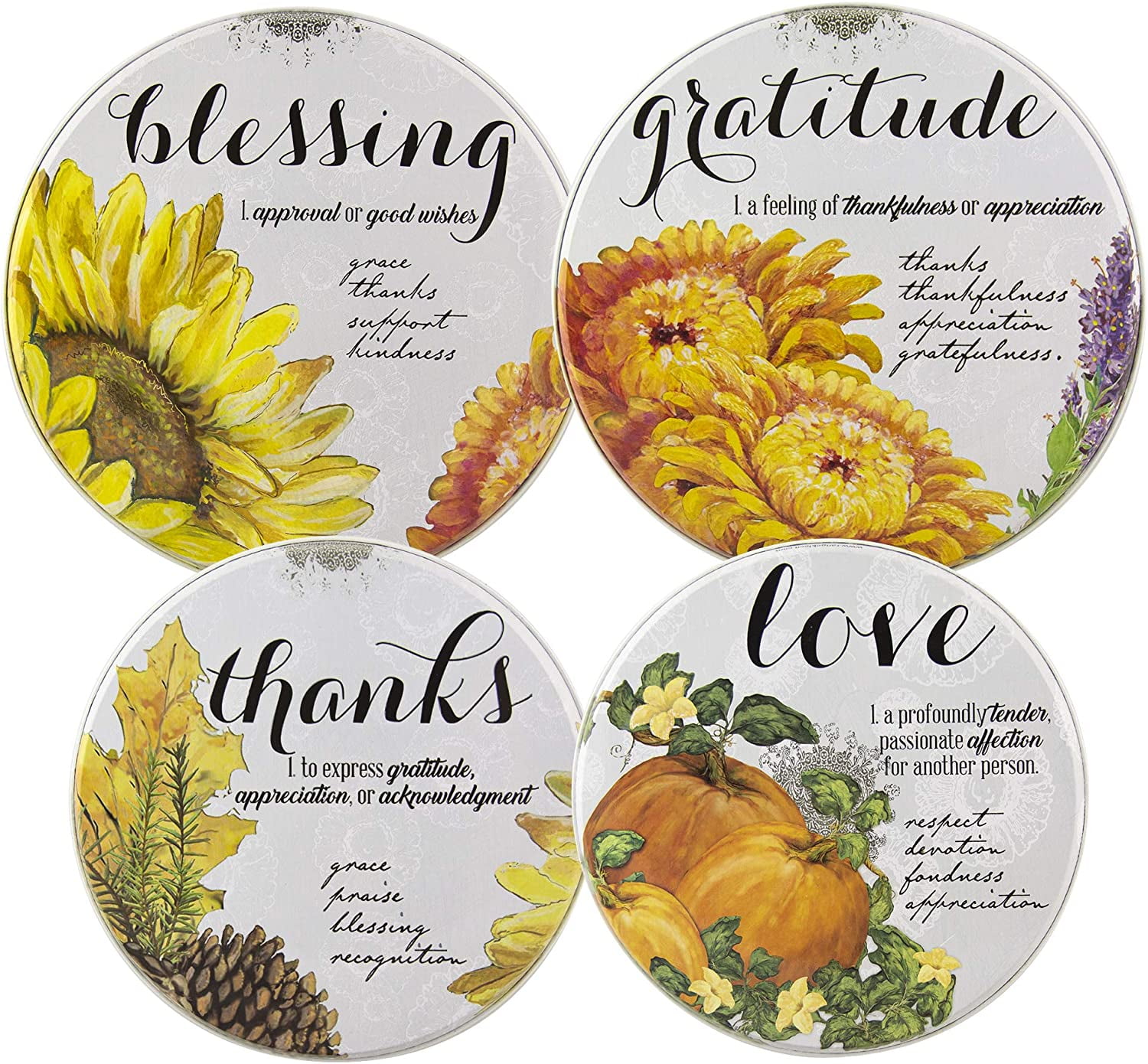 Range Kleen Fallitudes Design - Set of 4 Round Burner Covers for