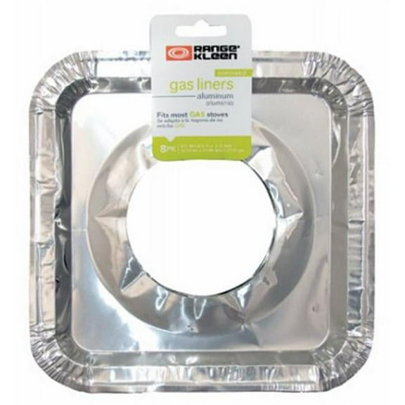 Range Kleen Gas Stove Foil Burner Liners Aluminum Foil 8 Count