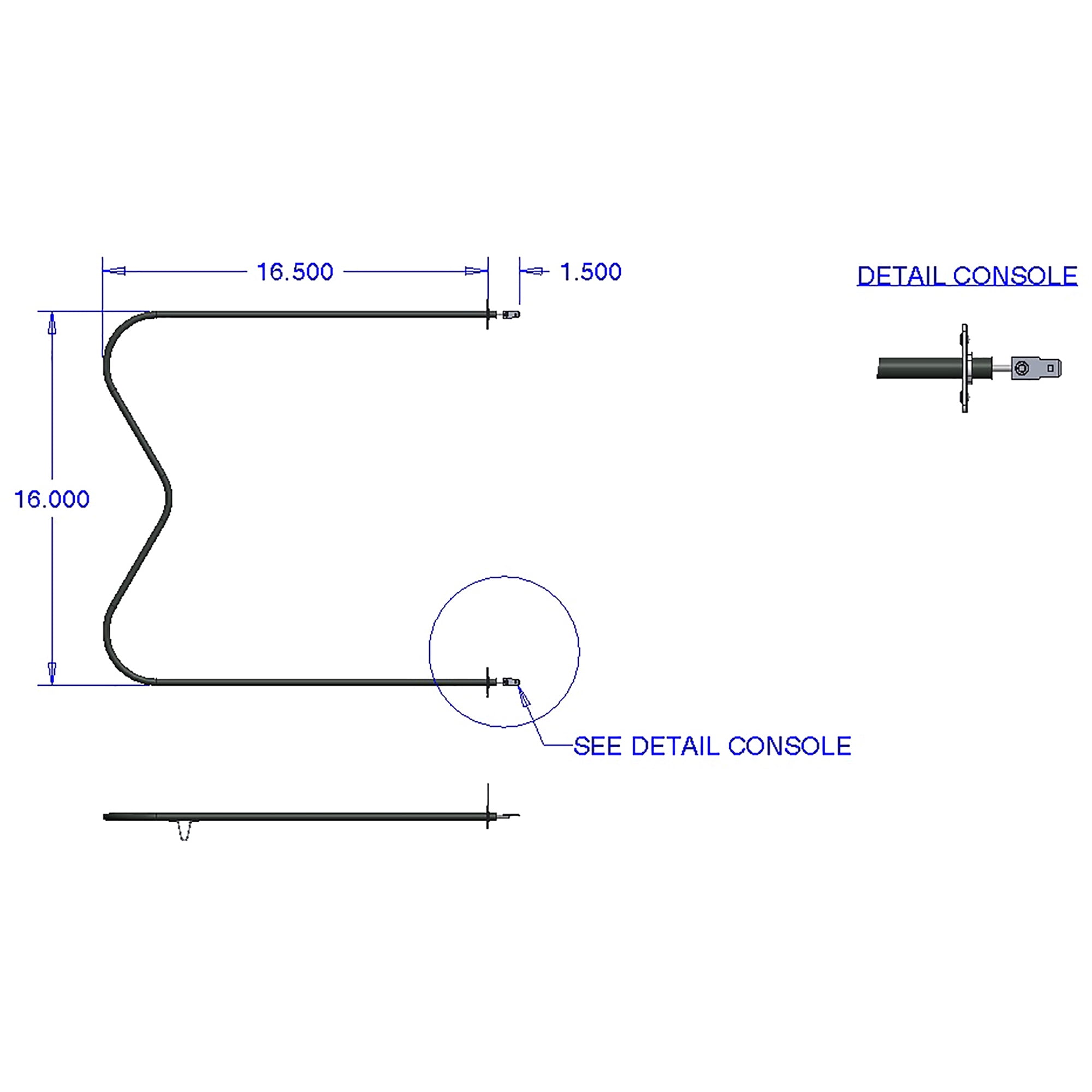 Range Kleen Model 7515 Replacement Bake Element, Fits Whirlpool, Maytag, Roper, Magic Chef