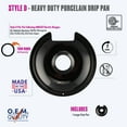 thumbnail image 1 of Range Kleen P106 Style D Large Heavy Duty Black Porcelain Drip Pan, 1 of 6