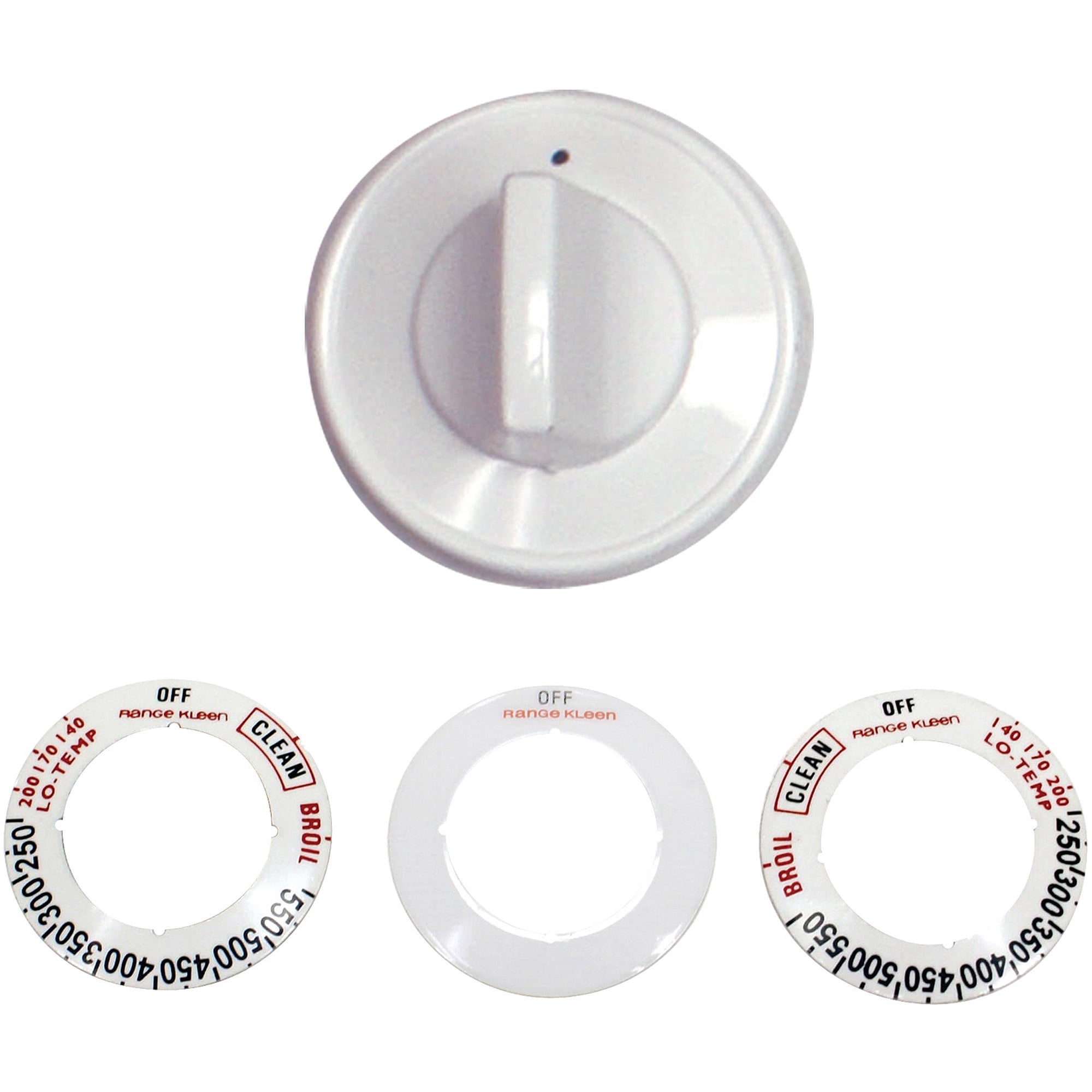 Range Kleen Single Replacement Knob Kit, Gas Ranges, White, 6 Pieces