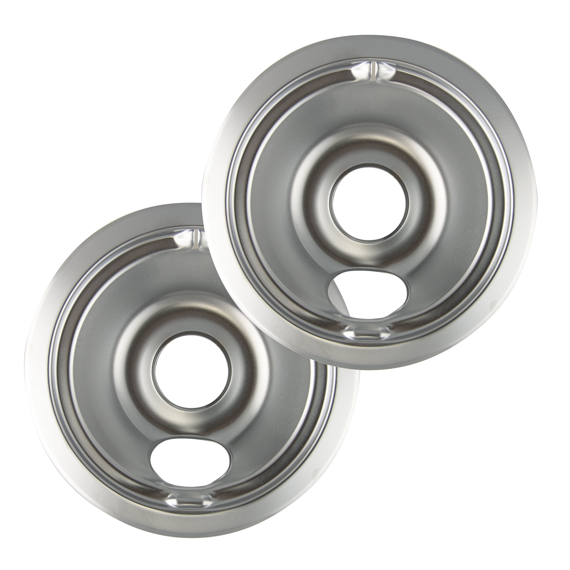 Range Kleen Small Drip Bowls, Style B, Chrome, Set of 2