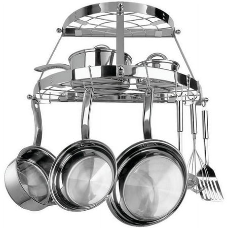 Range Kleen Stainless Steel Double Shelf Wall Pot Rack