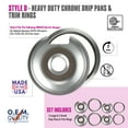 thumbnail image 1 of Range Kleen Style D 8-Pack Heavy Duty Chrome 4 Piece Drip Pans and 4-Piece Trim Rings - Silver, 1 of 6