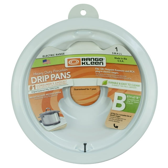 Range Kleen White Porcelain Small Drip Bowl, Style "B".