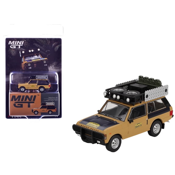 Range Rover with Roofrack "West Germany 1" Christian Swoboda - Knuth Mentel Winner "Camel Trophy Sumatra" (1981) Limited Edition 1/64 Diecast Model Car by Mini GT