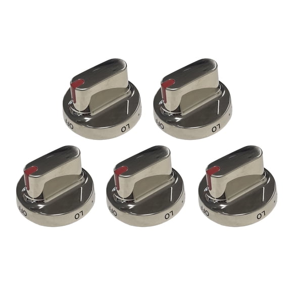 Range Surface Knob 5 Pack - Metal Compatible With Samsung Model Numbers NX58F5500SS, NX58F5500SS/AA