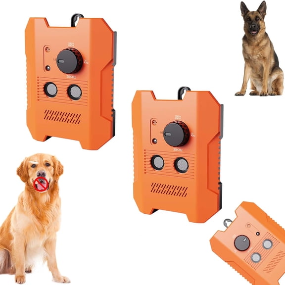 Range Ultrasonic Dog Bark Deterrent - Rechargeable Anti-Barking Device with 3 Sonic Modes