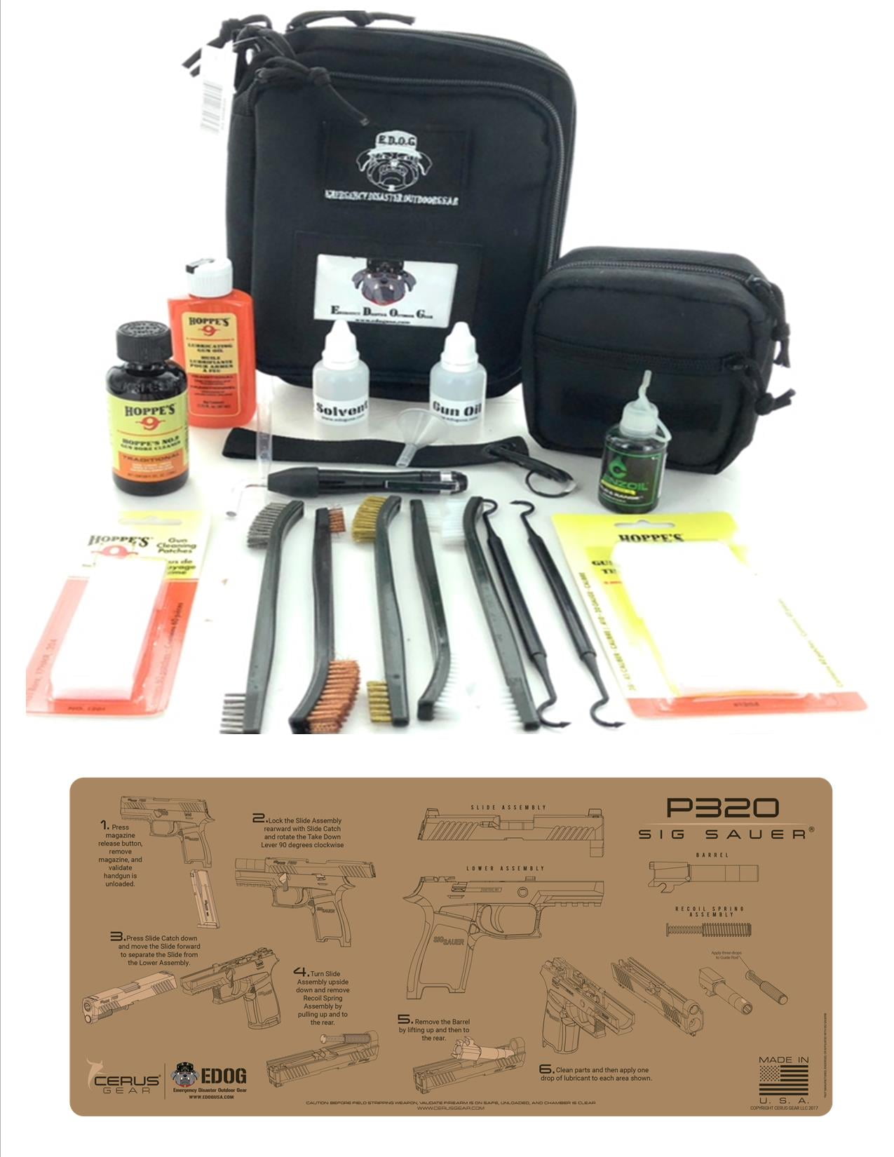 RangeMaster Elite EDC Bag Gun Cleaning Kit Compatible for Sig Sauer