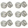 thumbnail image 1 of Rangeene Handmade Artisan Crafted Mesh Metal Dining Napkin Rings Silver Set of 12, 1 of 5