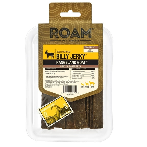 Roam Pets Goat Jerky Treats for Dogs, 5 oz