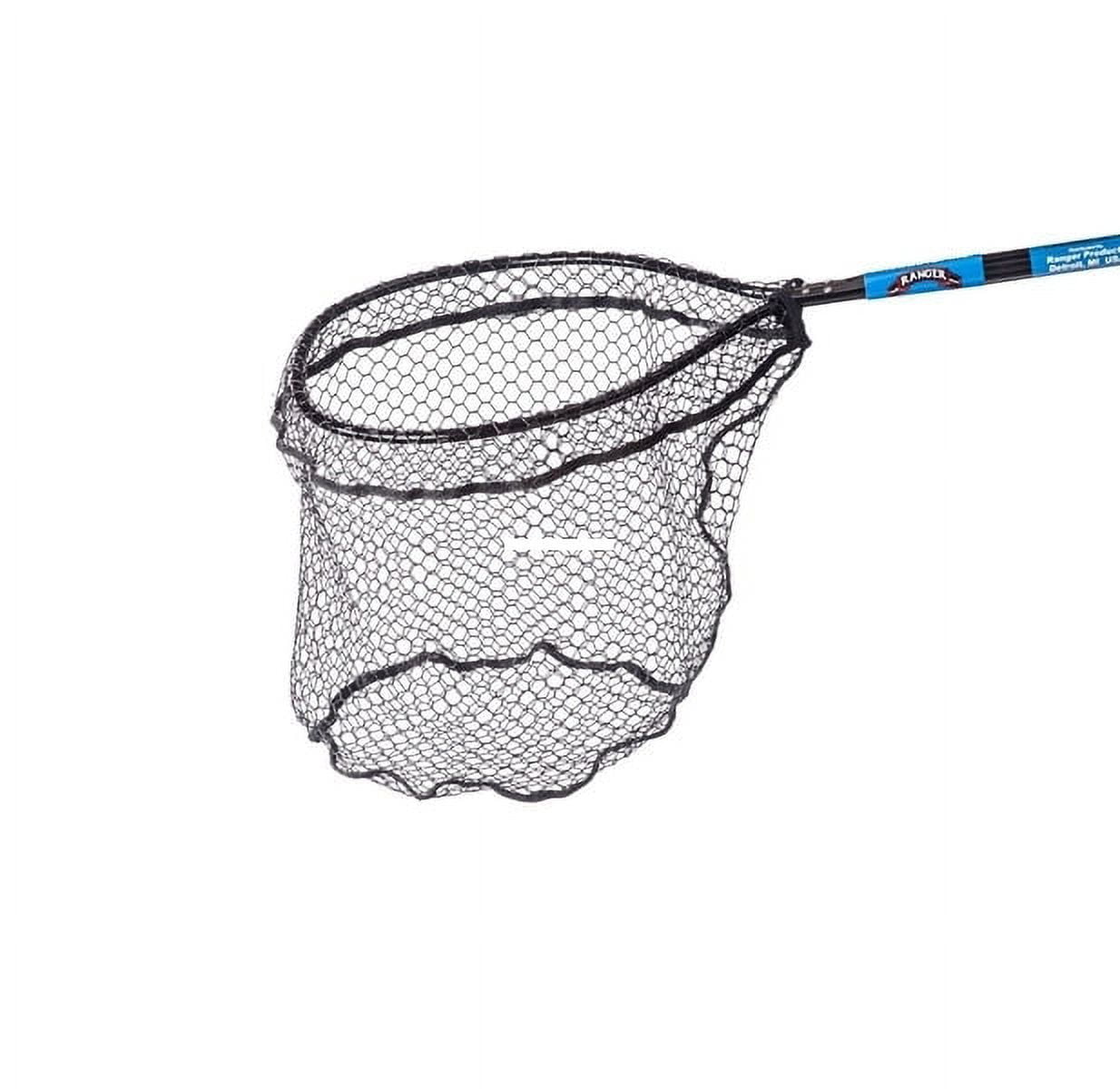 Ranger 900B Landing Net, 14X18 hoop size with 18 oct handle with 14''  depth rubber coated flat bottom