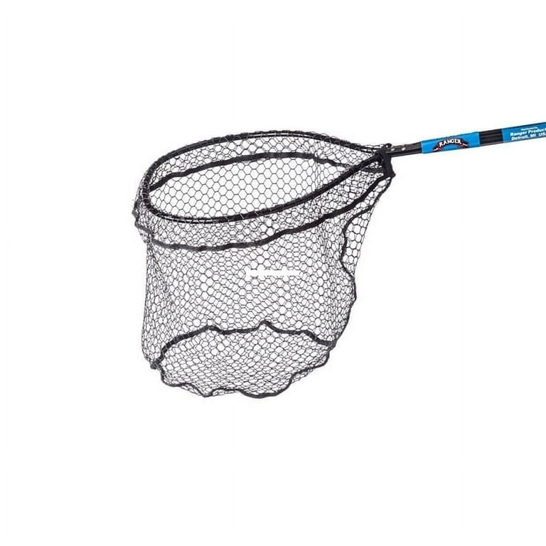 Ranger 900B Landing Net, 14X18 hoop size with 18 oct handle with 14''  depth rubber coated flat bottom