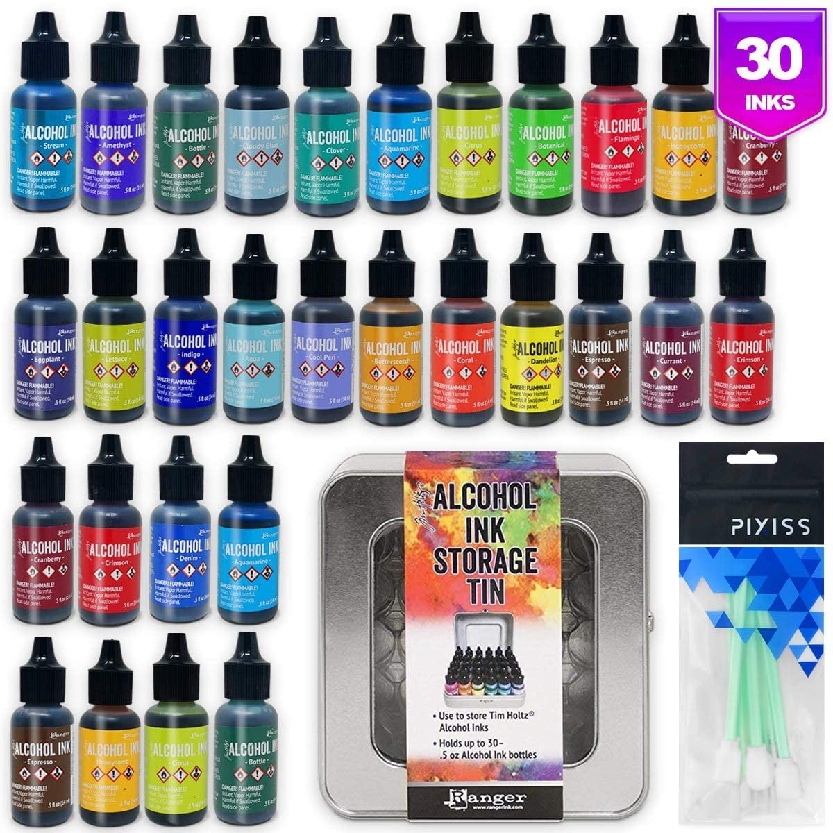 Alcohol Ink Case, Store and Carry Alcohol Ink, Paints, Reinkers and Accents  - Small Travel Case Holds 30x 0.5 Ounce Bottles, Great for Storing Craft  Supplies - Wholesale Craft Outlet