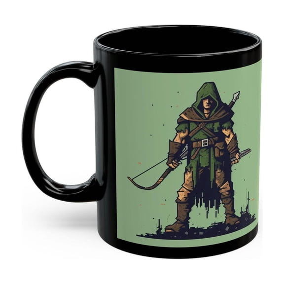 Ranger Archer Pixel Art Gamer Mug, Fantasy Mug, Ranger Mug, Gamer Mug, Pixel Art Mug, Coffee Mug, Fantasy Character Mug, RPG Mug, Gift