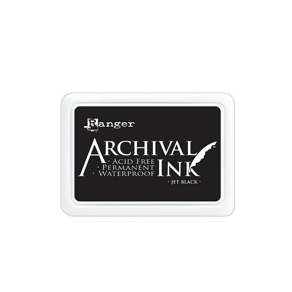 Ranger Archival Ink Jet Black 2 1/2 In. X 3 3/4 In. Pad [Pack Of 3] 67141-PK3