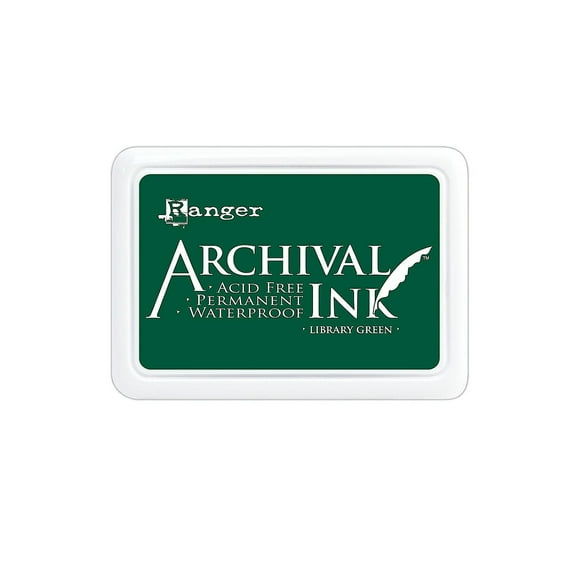 Ranger Archival Ink Pad #0 - Library Green, 1 Pack of 3 Piece