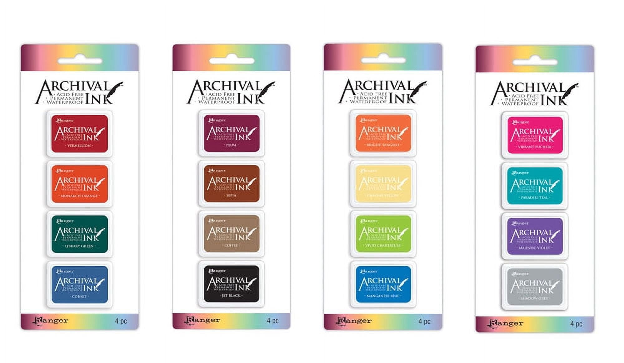 Ranger Archival Mini Ink Pads Kits 1-4 Bundle