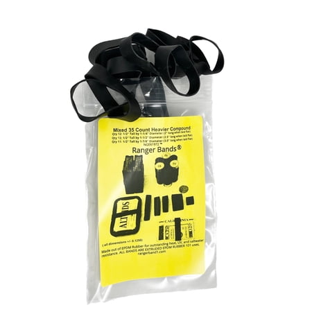 Ranger Bands® Mixed 35 Count Heavier Compound Made from EPDM Rubber Made in the USA