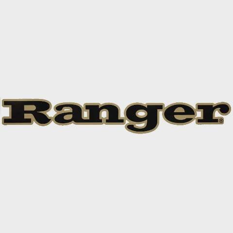 Ranger Boat Logo Decal 202270 | 28 x 3 7/8 Inch Beige Black Sticker