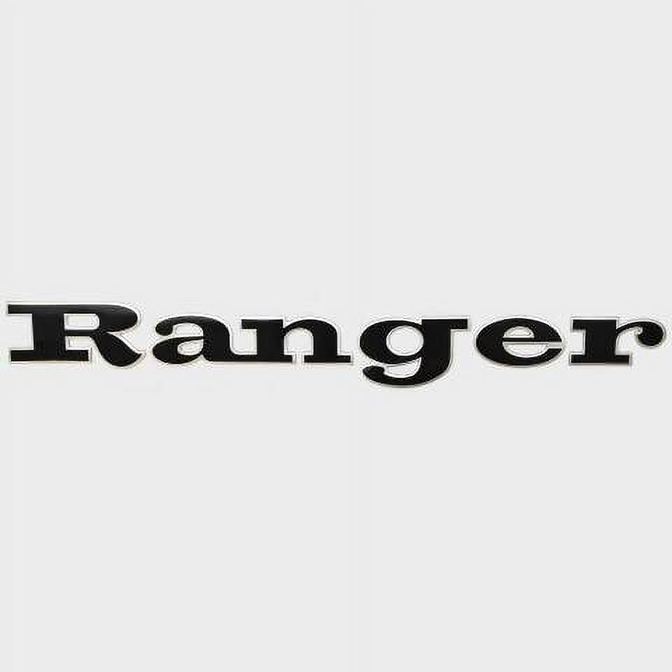 Ranger Boat Raised Emblem Decal Black Metallic Silver Sticker