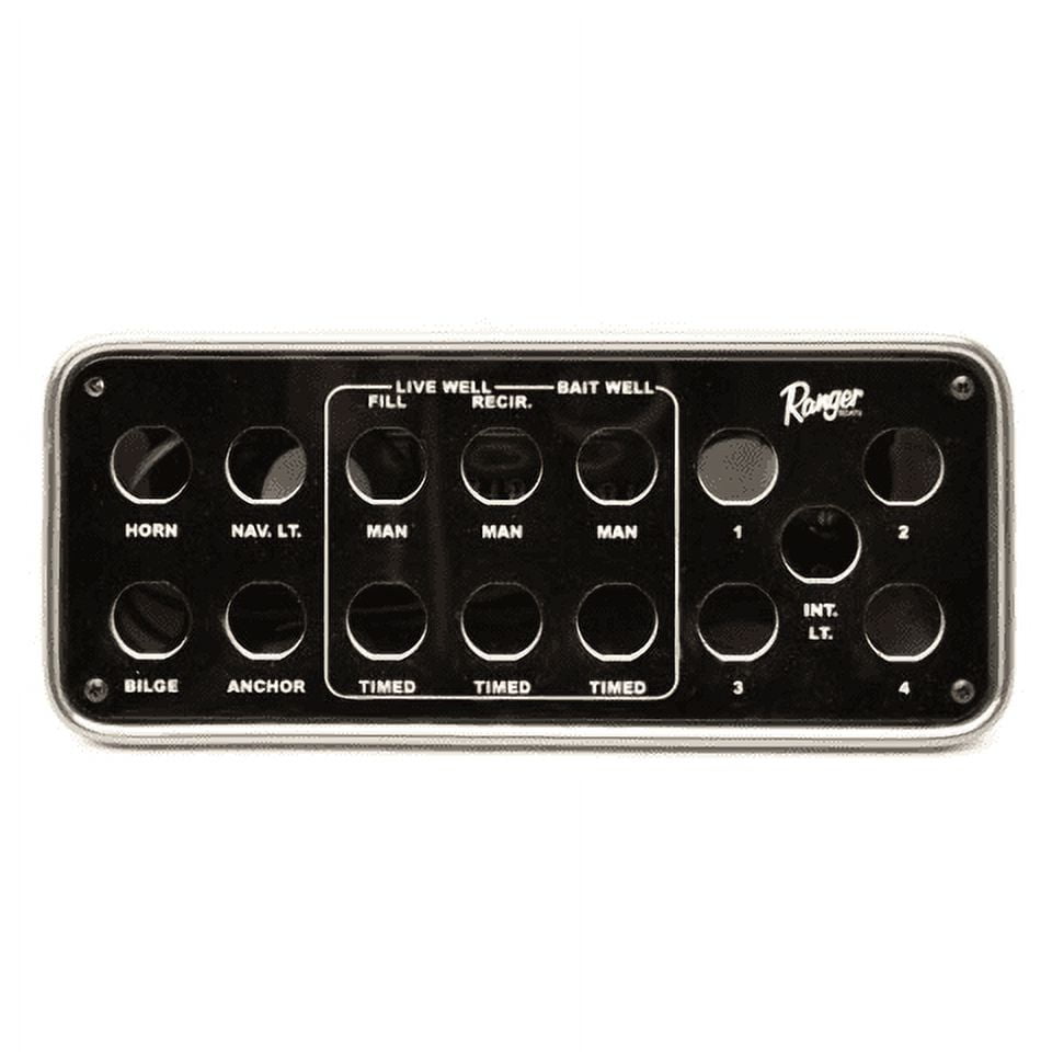 Ranger Boat Switch Panel Blank 9859203 10 7/8 x 4 5/8 Inch Black