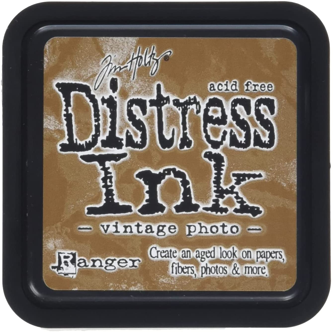 Scrapbooking Vintage Encreur Ranger Tim Holtz - Distress Pad Forest Moss - Effet Vintage - Sans Acide Encre Distress