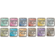 Ranger Distress Oxide Bundles - Includes 12 Distress Oxide Colors with PTP Flash Deals Detail Sticks Set 1-12 Ink Pads