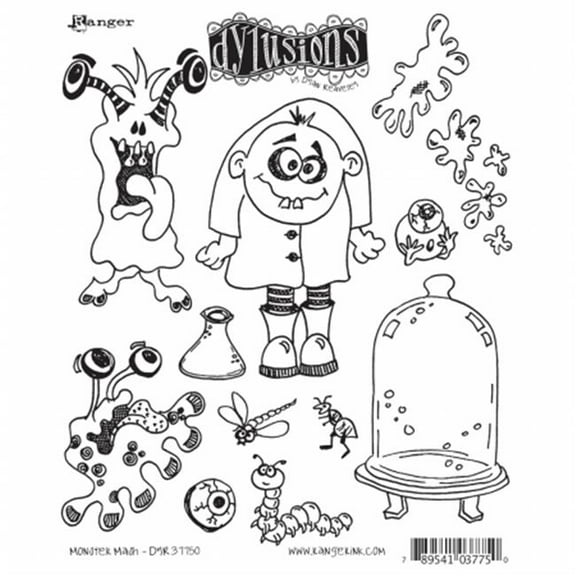 Ranger Dyan Reaveleys Dylusions Cling Stamp Collection Monster Mash