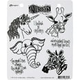 Dylusions Cling Rubber Stamps - Tea Time Design For Art Journaling And Card Making, 7x8.5 Inch