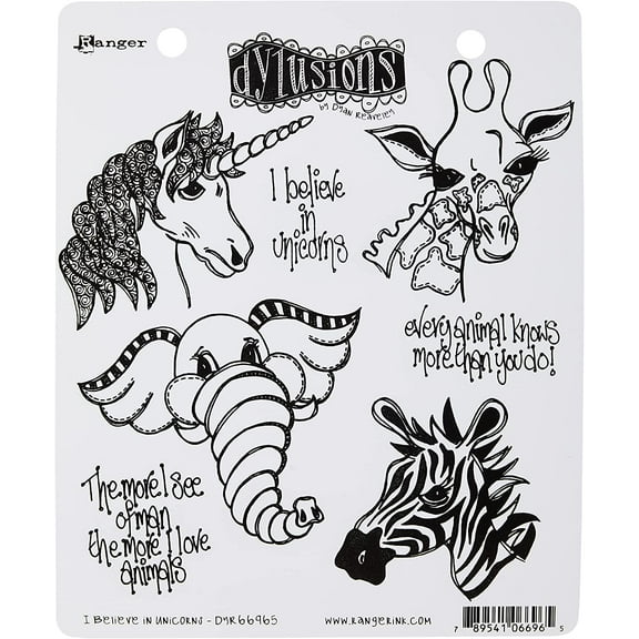 Ranger Dylusions Cling Stamp Set - 8.5" x 7