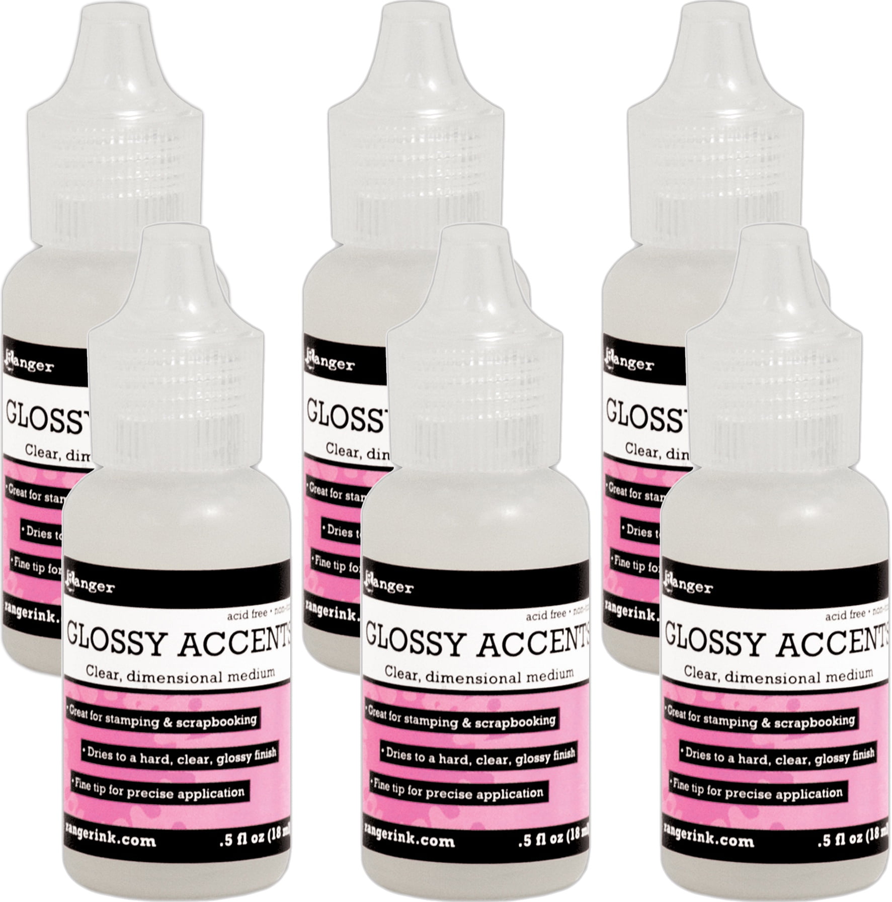 Ranger Glossy Accents .5oz-Multipack Of 6 