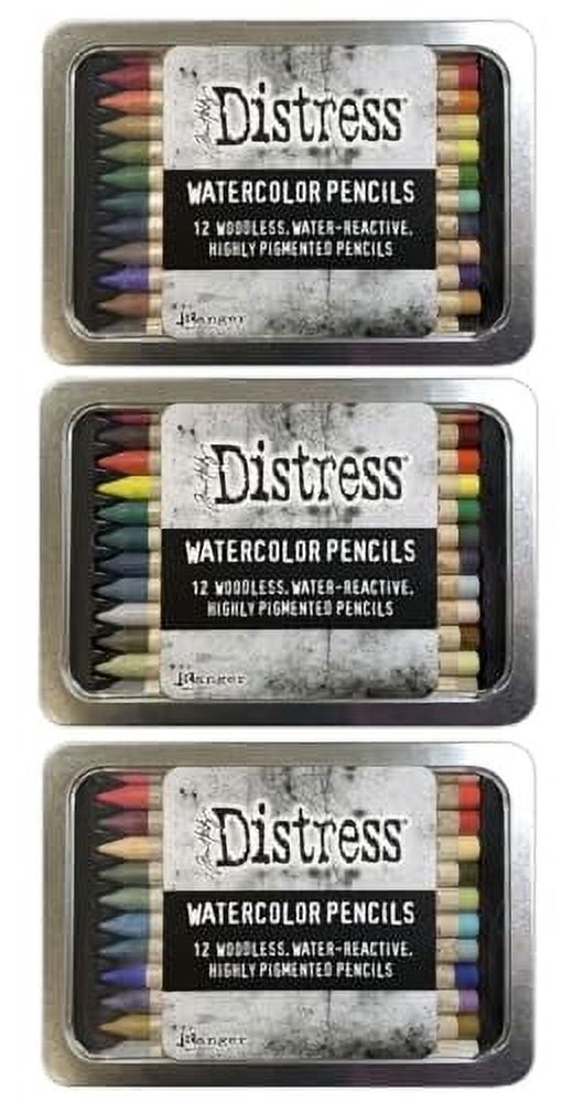 Ranger Ink Bundle - Tim Holtz Distress Watercolor Pencil Bundle Set 4, 5, & 6 - Ideal for Watercoloring, Shading, and Sketching - Premium Art Supplies for Professional Artists