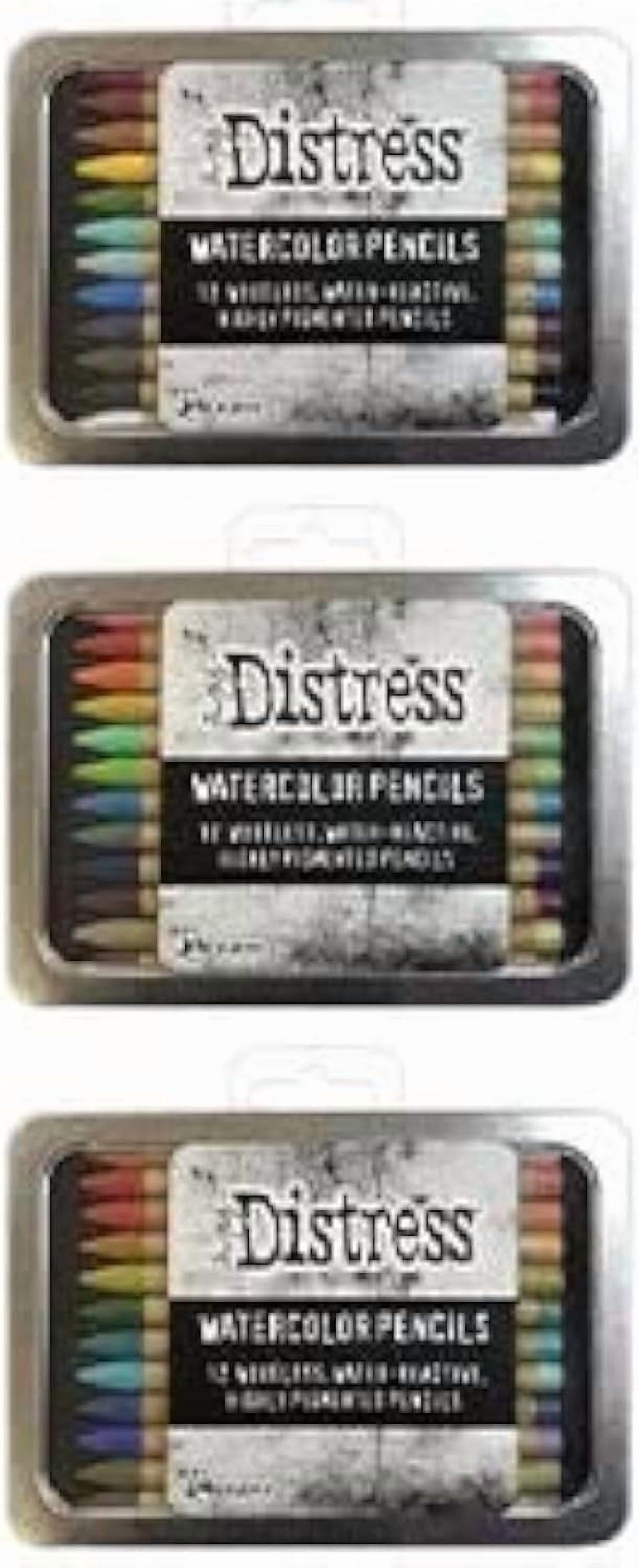 Ranger Ink Tim Holtz Distress Watercolor Pencil Bundle Set 1, 2, & 3 – 36 Count | Set-1 (TDH76308), Set-2 (TDH76315), Set-3 (TDH76643) | Premium Water-Reactive Pigments in a Variety of Vibrant Colors