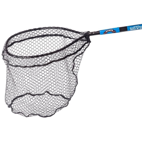 Ranger Landing Net,18X20 Hoop Size With 30" Octogon Handle With 18" Depth Rubber Coated Flat Bottom
